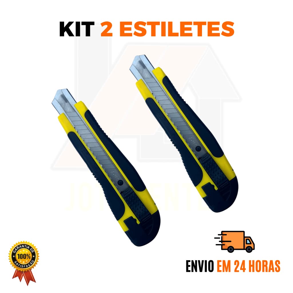 Kit 02 Estiletes Profissional Emborrachado C/Trava