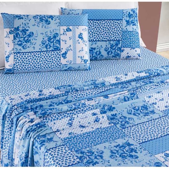Jogo de Cama Lençol Queen 4 peças com eslastico estampado 150 Fios Toque Macio! Envio rapido!
