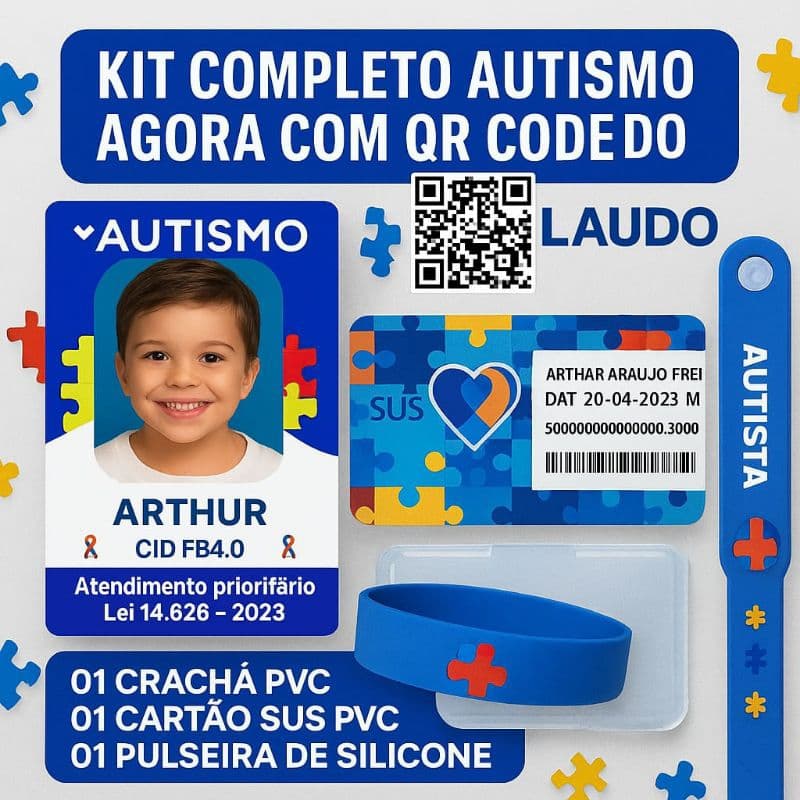 CRACHÁ AUTISTA PERSONALIZADO COM FOTO