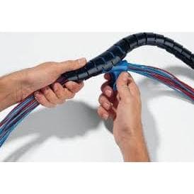 Organizador de Cabos Espiral com Aplicador 20mm x 2m Tubo Organizador de Fios e Cabos