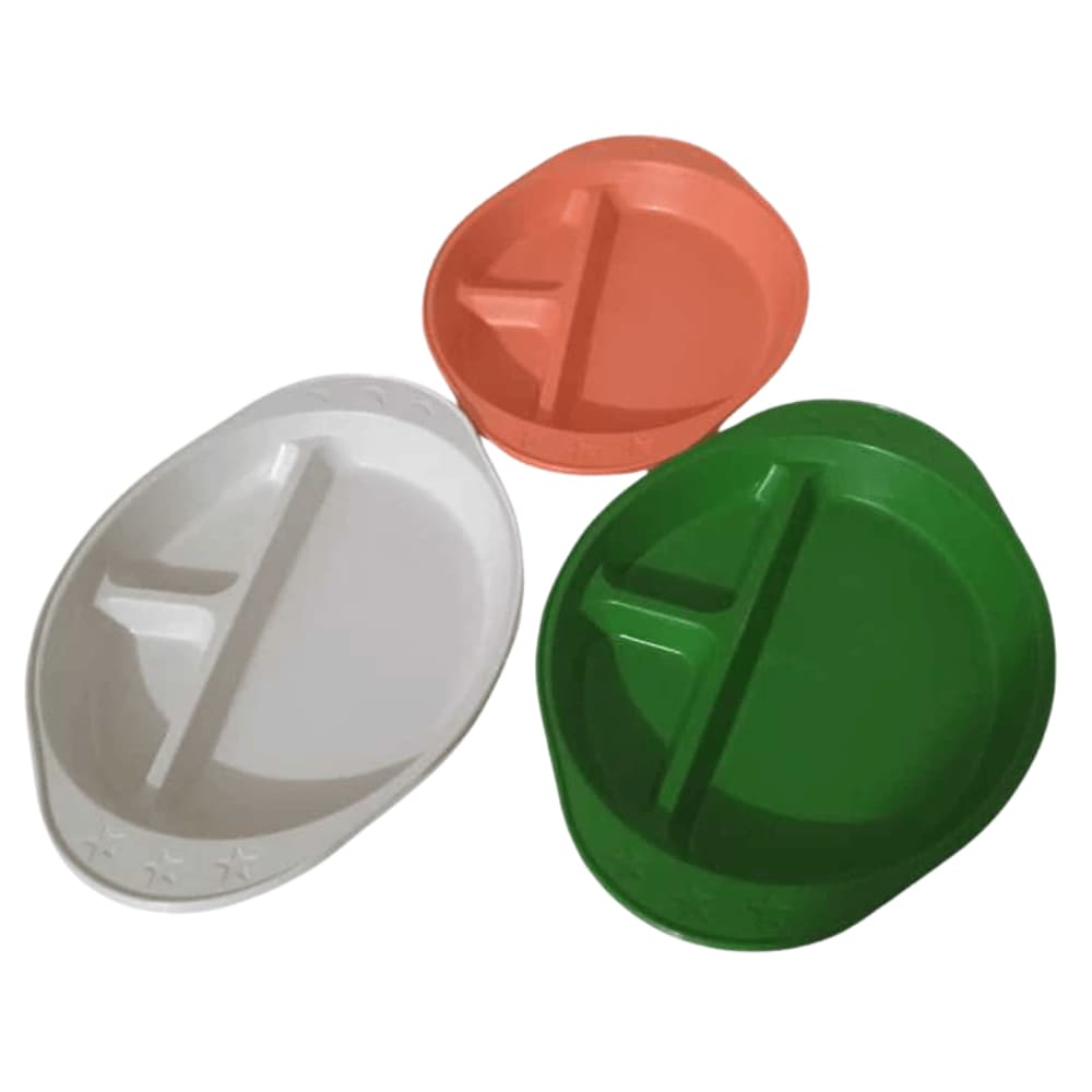 Kit 3 Pratos Infantis Sortidos com Repartição Prato Dividido Infantil Colorido para Bebê e Criança