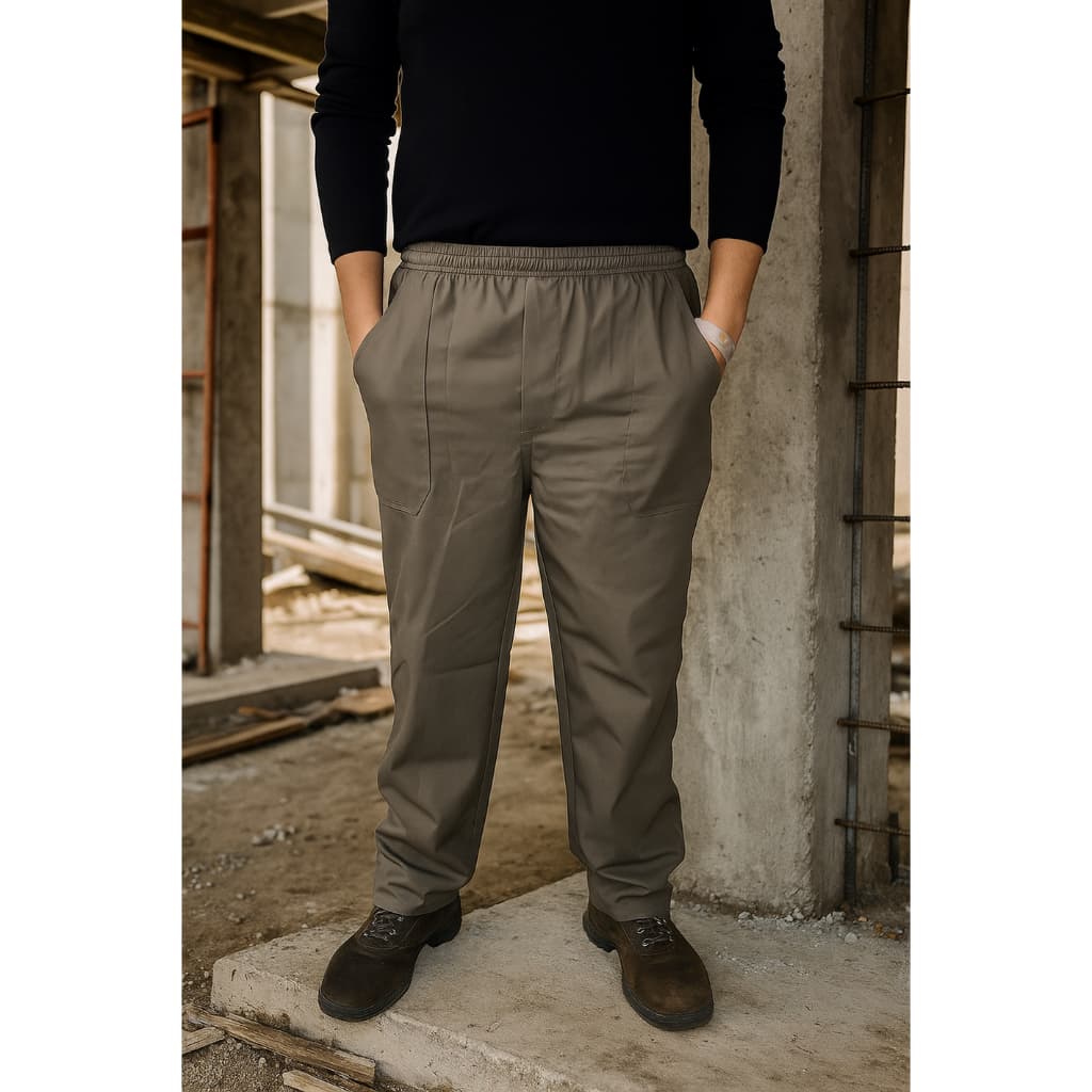 CALÇA DE BRIM CINZA ESCURA TRABALHO PESADO