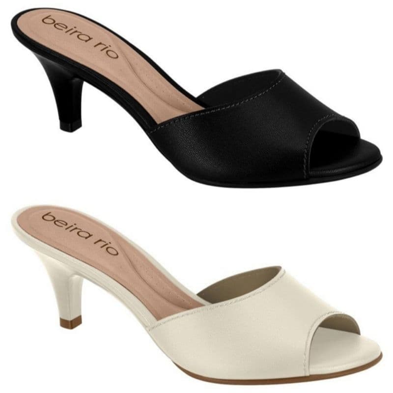 Tamanco Feminino Beira Rio Conforto Salto Fino 83081438