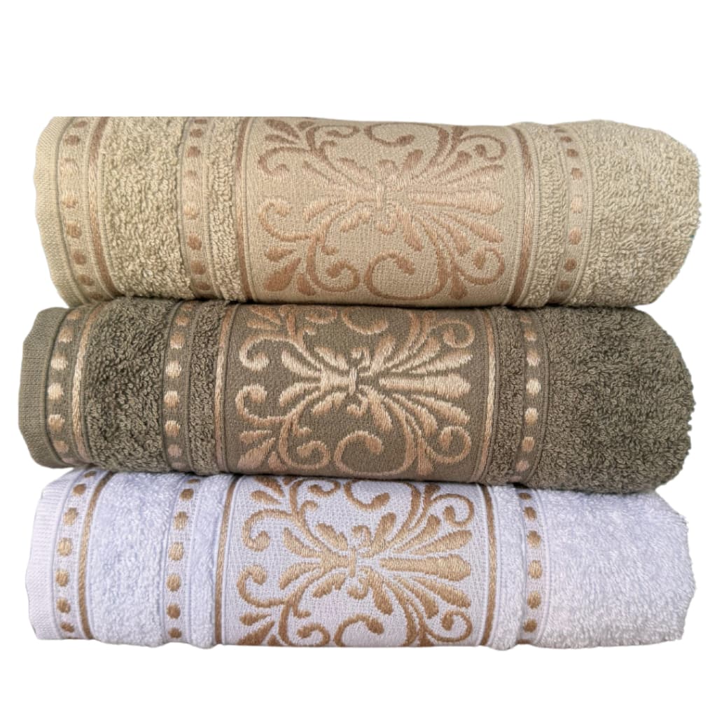 Kit 3 Toalhas Banhão Gigante Algodão Fio Penteado Macia Vicenza