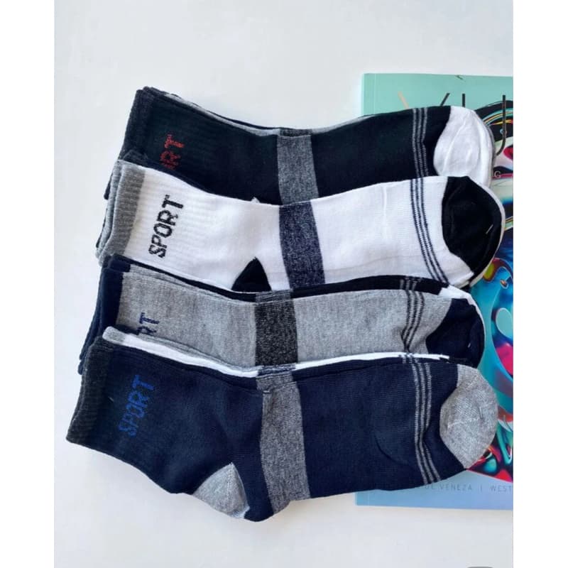 Kit 12 Pares De Meias Masculinas moda Esportivas Adultas