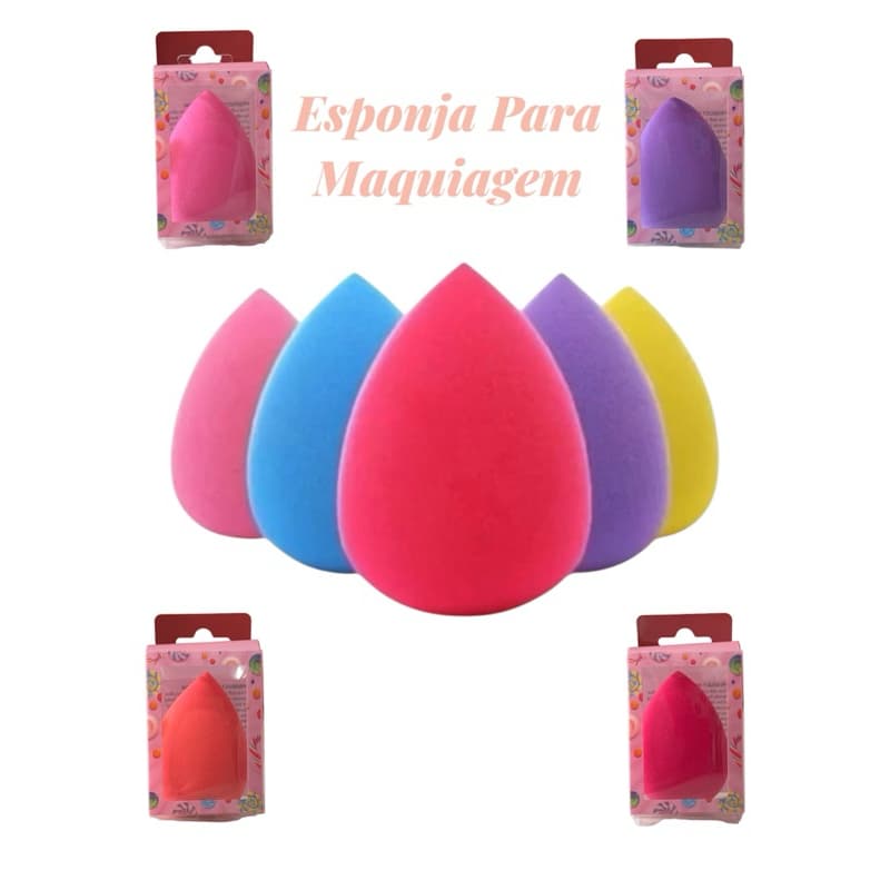 Kit1/2/6/12 Esponjas Para Maquiagem Gota Fashion Make.