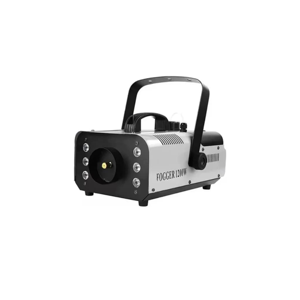Maquina Fumaça 1200w Rgb 6 Leds Controle Sem Fio E Com Fio