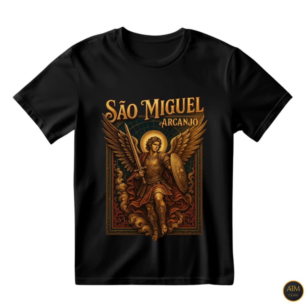Camisa Unissex São Miguel Arcanjo Camiseta Anjo Cristã Evangelica 100% Algodão - Envio Imediato
