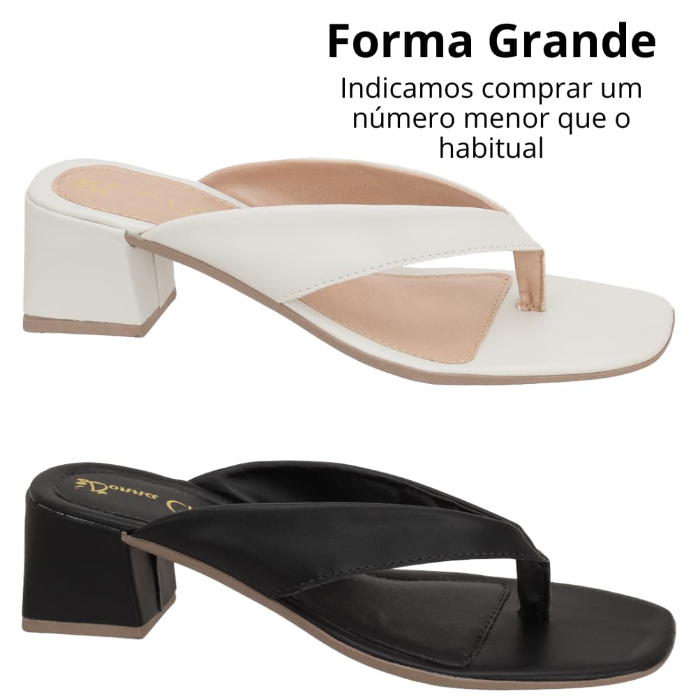 Kit Tamancos  Femininos 2 Pares Confortáveis e Estilosos - Preto, Dourado, Branco Off e Preto - Salto Médio Casual