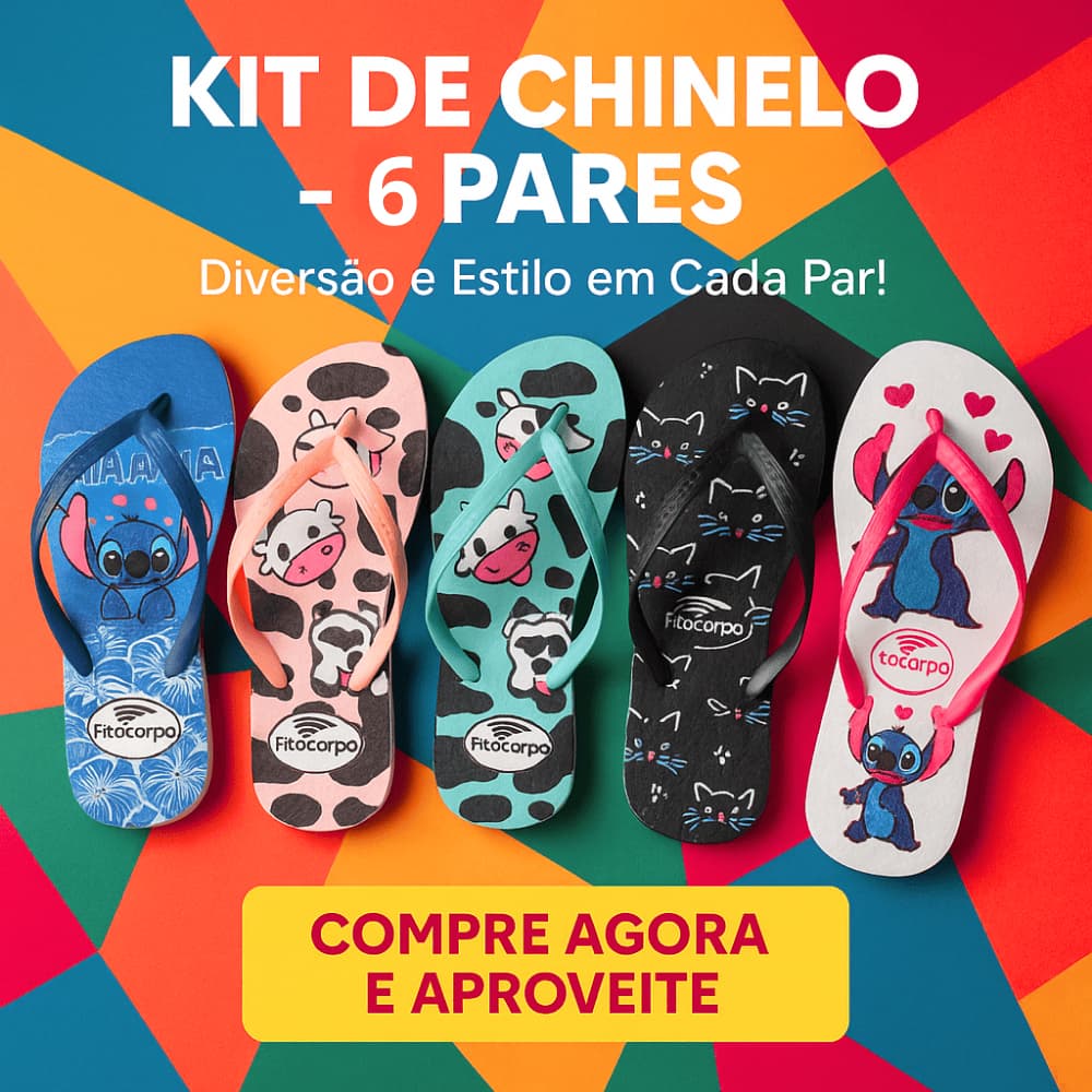 Kit 6 Pares Chinelo Feminino Conforto e Diversão Gatinha Stitch  Vaquinha Do 33 ao 40 Envio Imediato