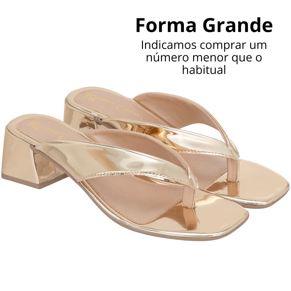 Tamanco feminino de dedo salto médio confortável casual