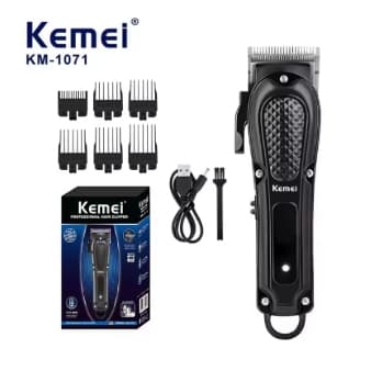 Kemei KM-1071 máquina de cortar cabelo elétrica ubs recarregável sem fio aparador barba
