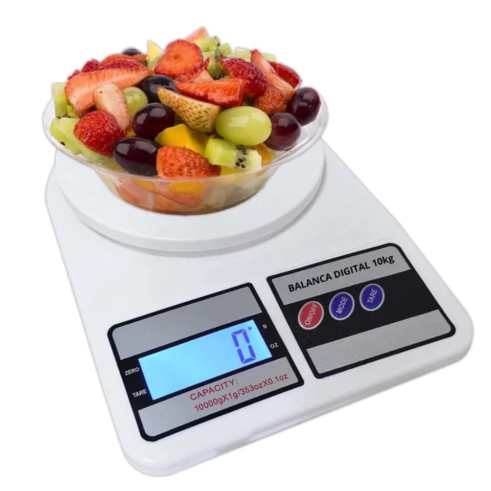 Balança de precisão para cozinha - 10Kg -Com Pilhas AAA - Balança Digital Cozinha