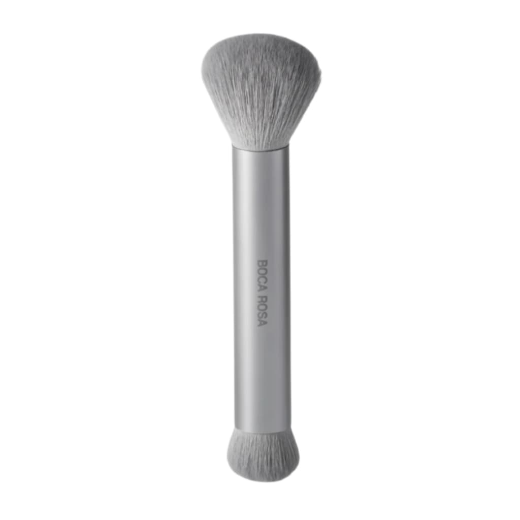 Pincel Duo Pro 2 Boca Rosa 2 Em 1 Profissional Para Contorno Blush e Iluminador