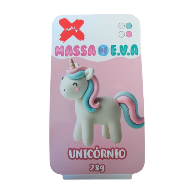 Massinha de EVA 4 cores Unicórnio.