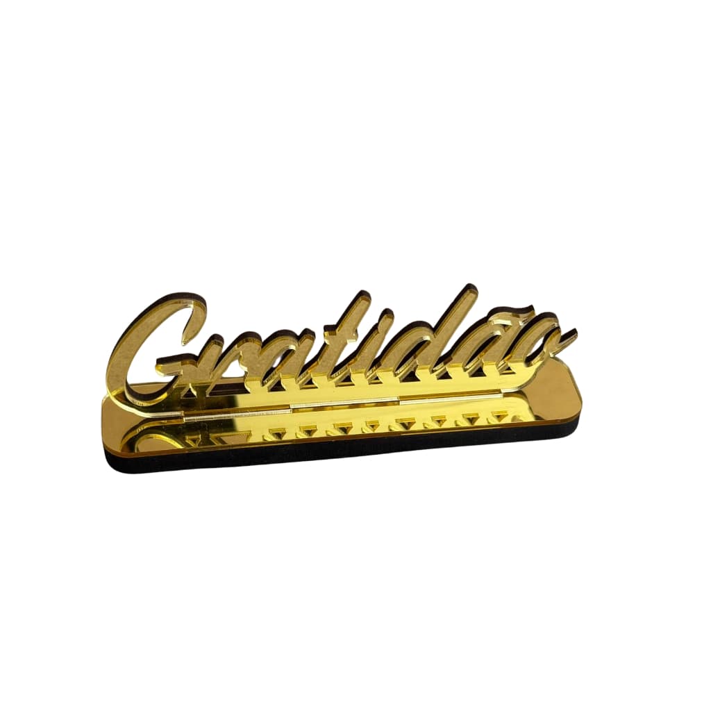 Gratidão frase palavra decorativas acrílico com MDF