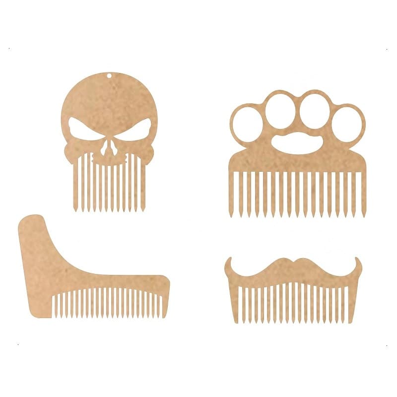 Kit pente para Barba modelador em mdf