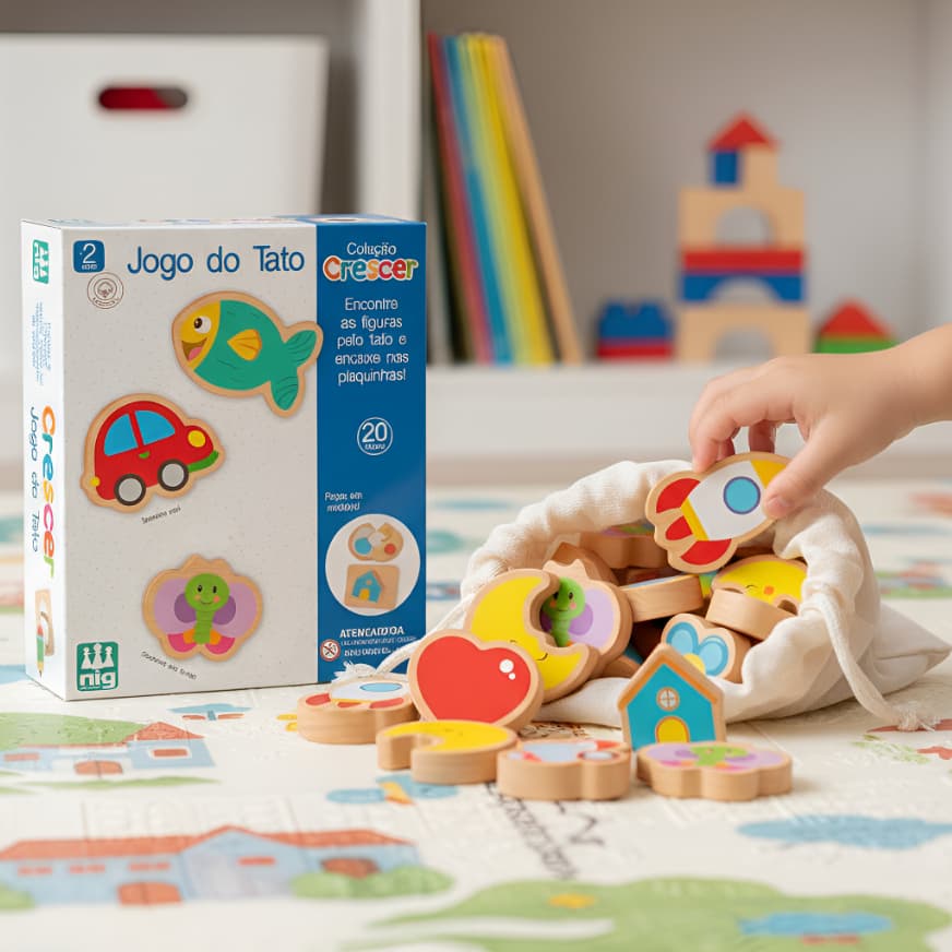 Brinquedo Jogo Do Tato Infantil Colecao Crescer Educativo Sensorial Pedagogico 459 - Nig Brinquedos