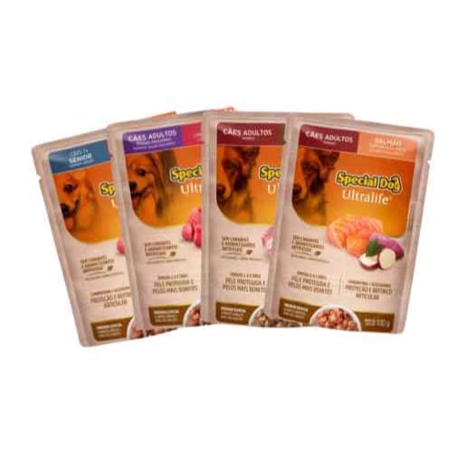 Kit 5 Sachês para Cães Special dog Ultralife - 100g