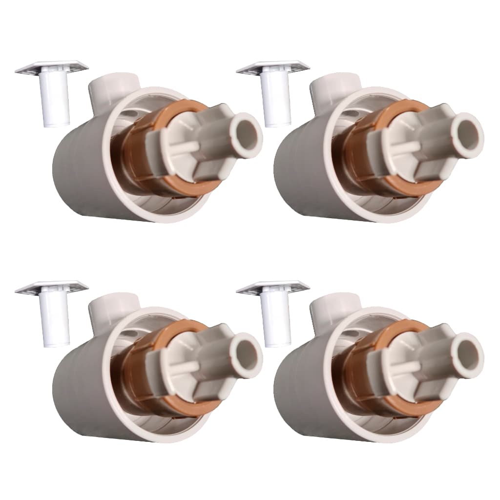 Canhão de Hidromassagem Bico Jato Sobrepor Em Abs Encaixe 50mm Para Piscina Alvenaria 4 Peças