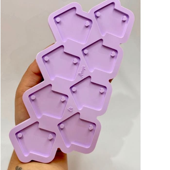 Molde de casinhas  Resina Paleta Casas -  4cm