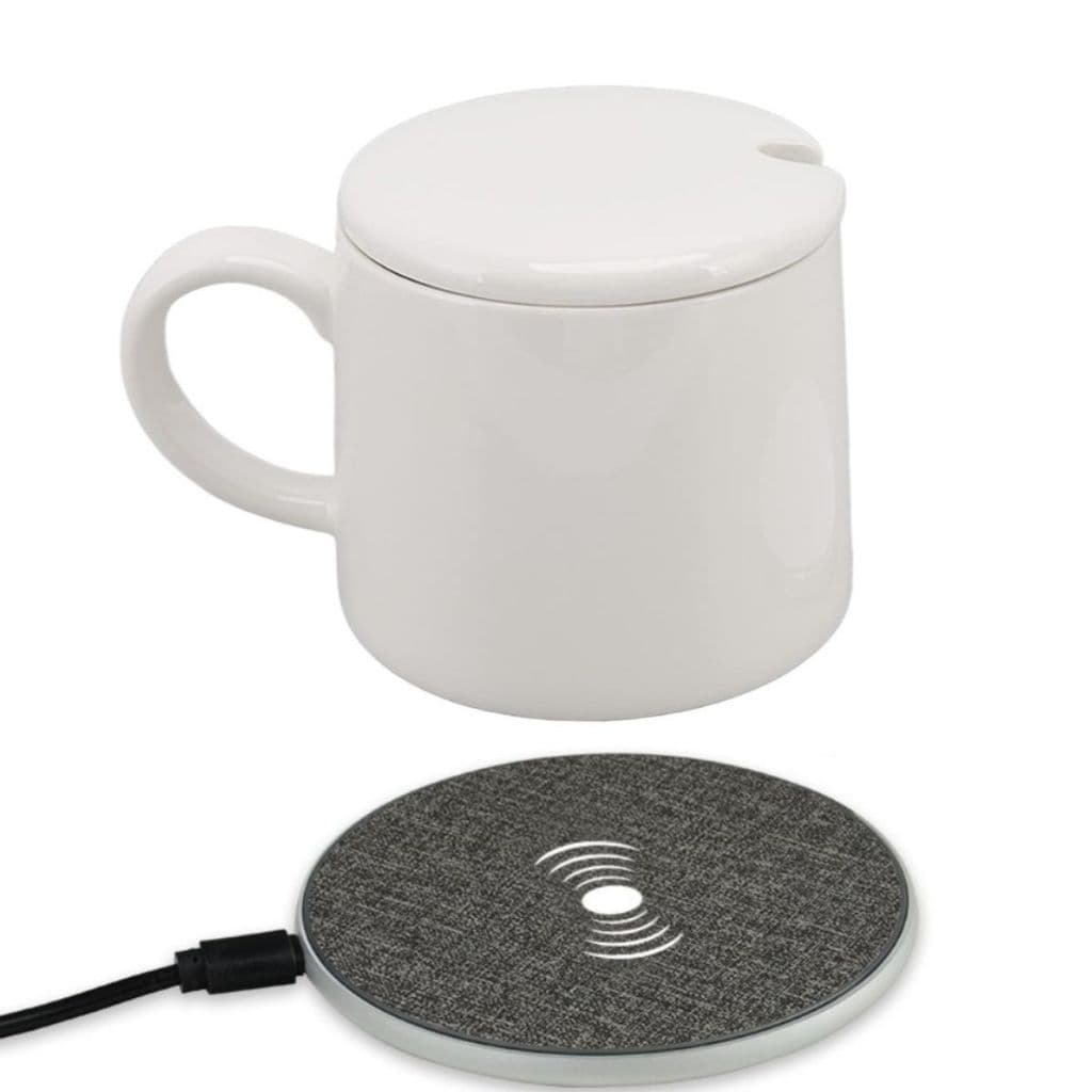 Aquecedor de Caneca USB Com Carregador de Celular sem fio 2 em 1