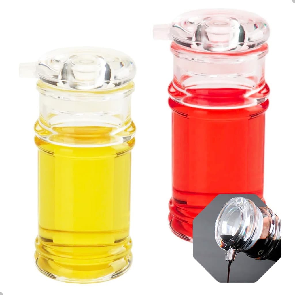 Kit Galheteiro Em Acrílico 100ml Azeite, Vinagre ou Shoyu