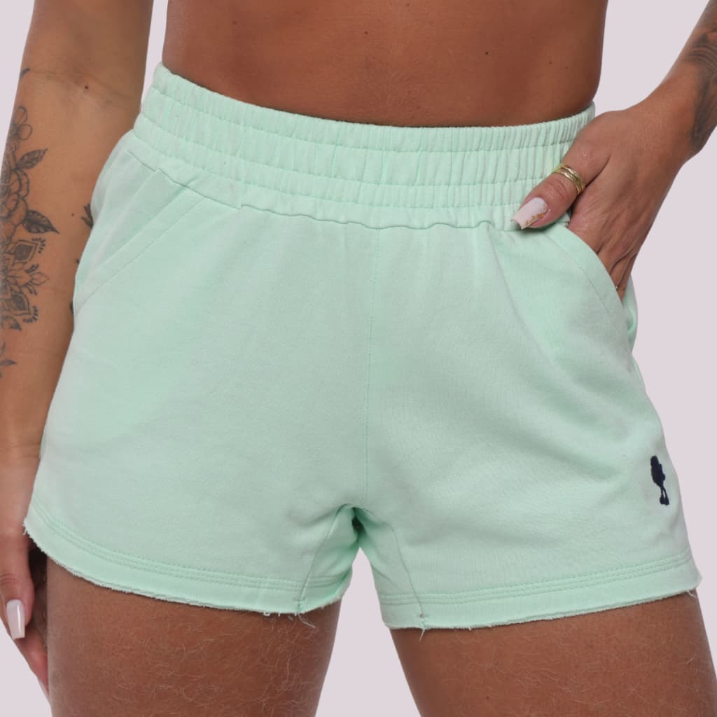Short Feminino de Moleton Com Bolso Para o Dia a Dia Moda Feminina Shorts