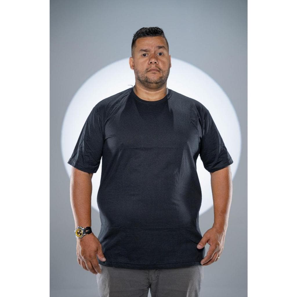 Camiseta Camisa Unisex 100% Algodão Plus Size Basica Confortavel Cinza Chumbo Roupa Tamanho Grande GG G1 G2 E G3