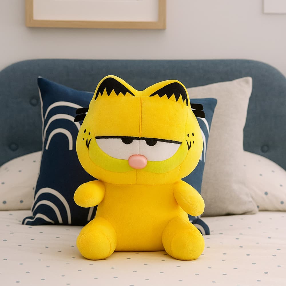 Pelúcia Gatinho Amarelo Brinquedo Boneco Infantil Presente Aniversário Fofo Macio Garfield