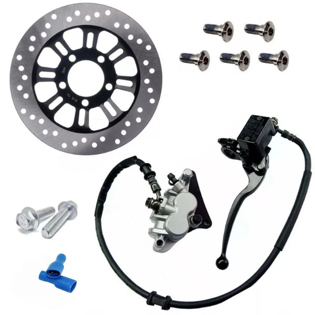 Kit Sistema Freio Disco Dianteiro Cg Titan Fan Start 150 160 2014 A 2024 Burrinho Pinça Flexível Stilo