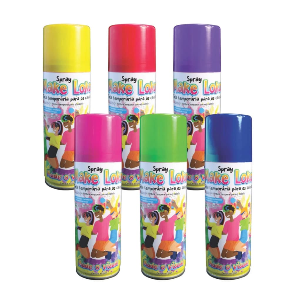 Spray Tinta Temporária para Cabelo 120ML Colorida