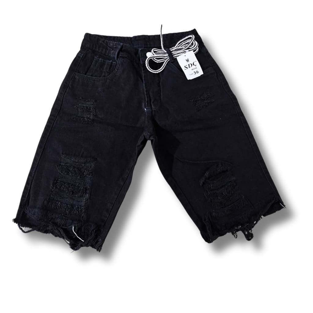 Shorts masculinos Jeans Bermuda rasgada Estilo Destroyed Estilo pagodeiro