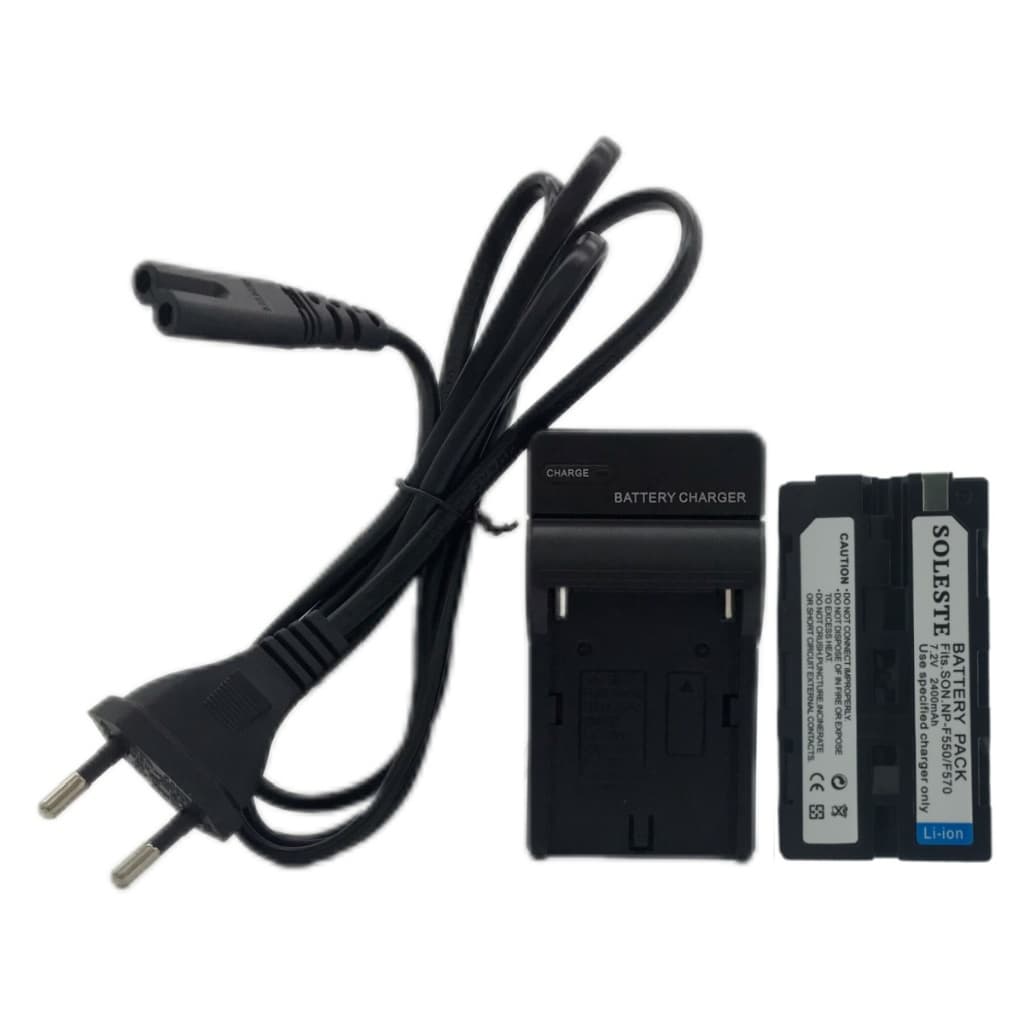 Carregador + Np-f570 P/ Iluminadores De Led