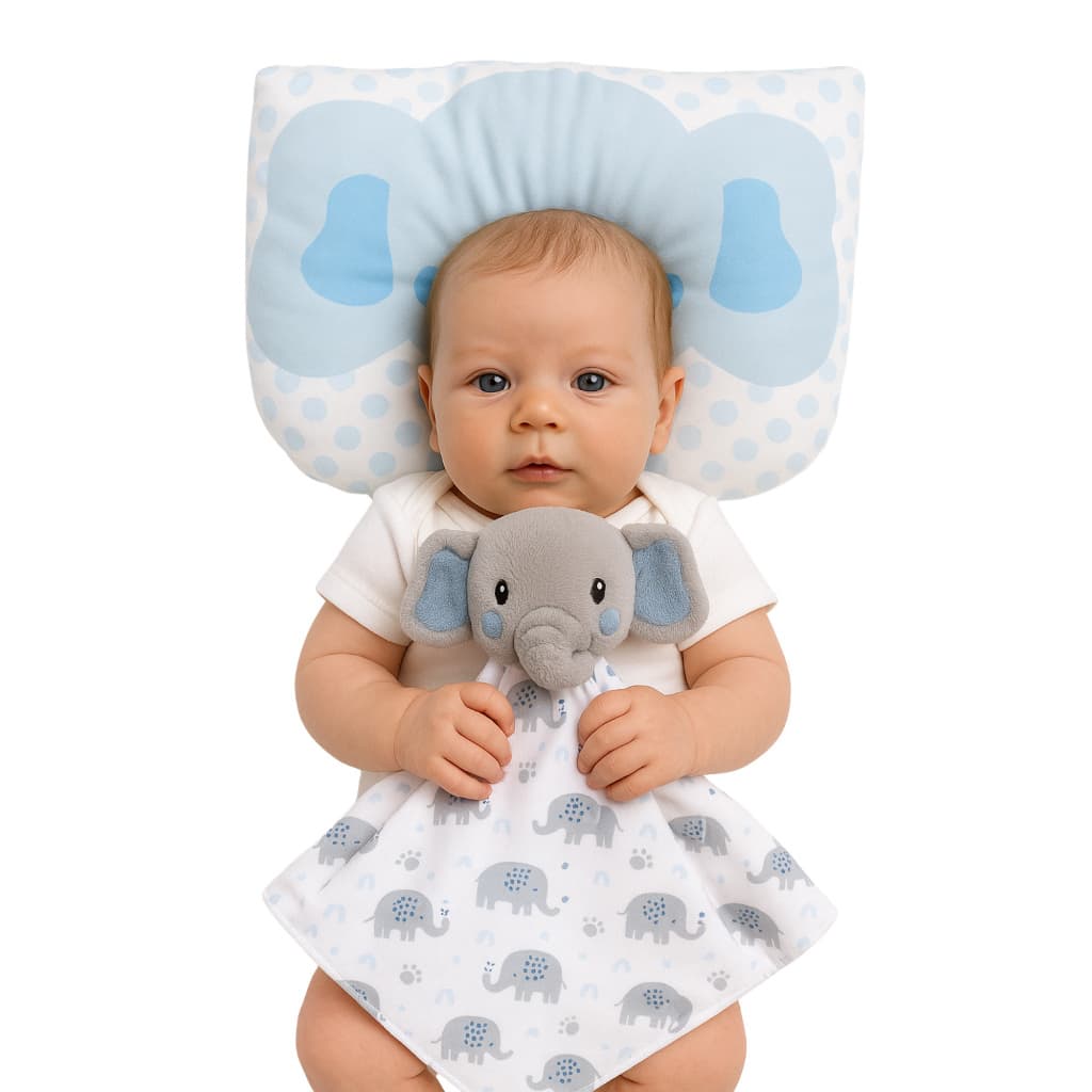 Naninha com Prendedor de Chupeta + Travesseiro Anatômico para Bebê