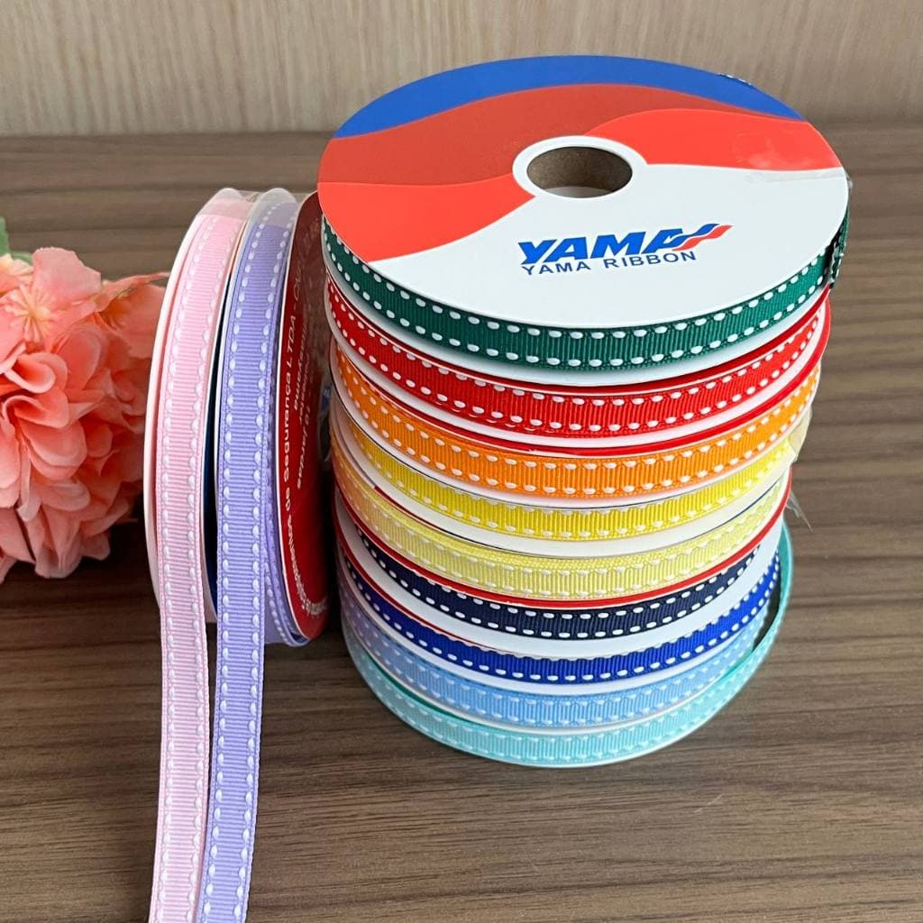Fita Pespontada de Gorgurão 10 Metros  0,9mm  Yama Festa Infantil Personalizado de Luxo e Personalização de Escola