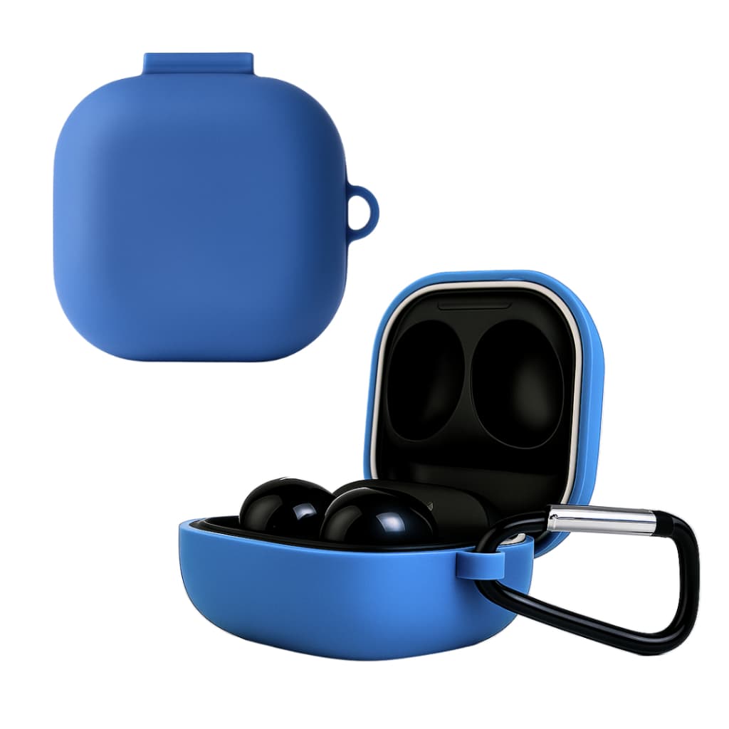Capa Protetora Nerdcase Silicone para Samsung Galaxy Buds Fe, Buds 2, Core, Live, Pro, Silicone, Azul