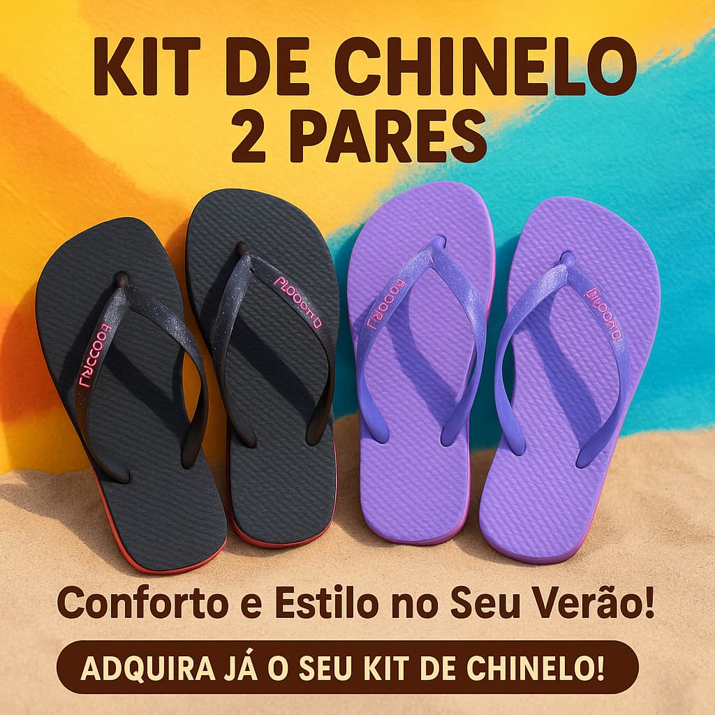 Kit 2 Pares Chinelo Feminino Casual Confortável Ortopédico Leve Macio Do 33 ao 40 Envio Imediato