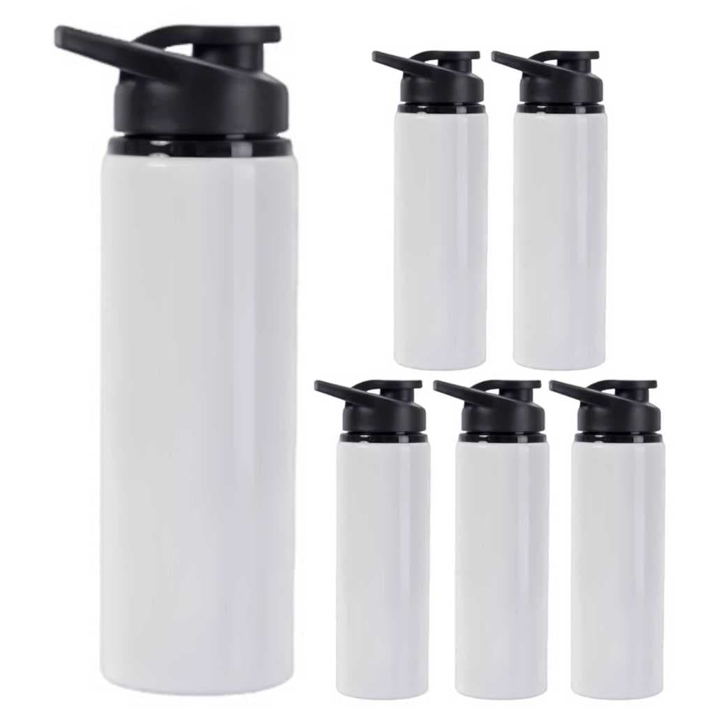 Kit 2 / 4 / 6  Garrafas Squeeze Para sublimação Alumínio branco 750 ML