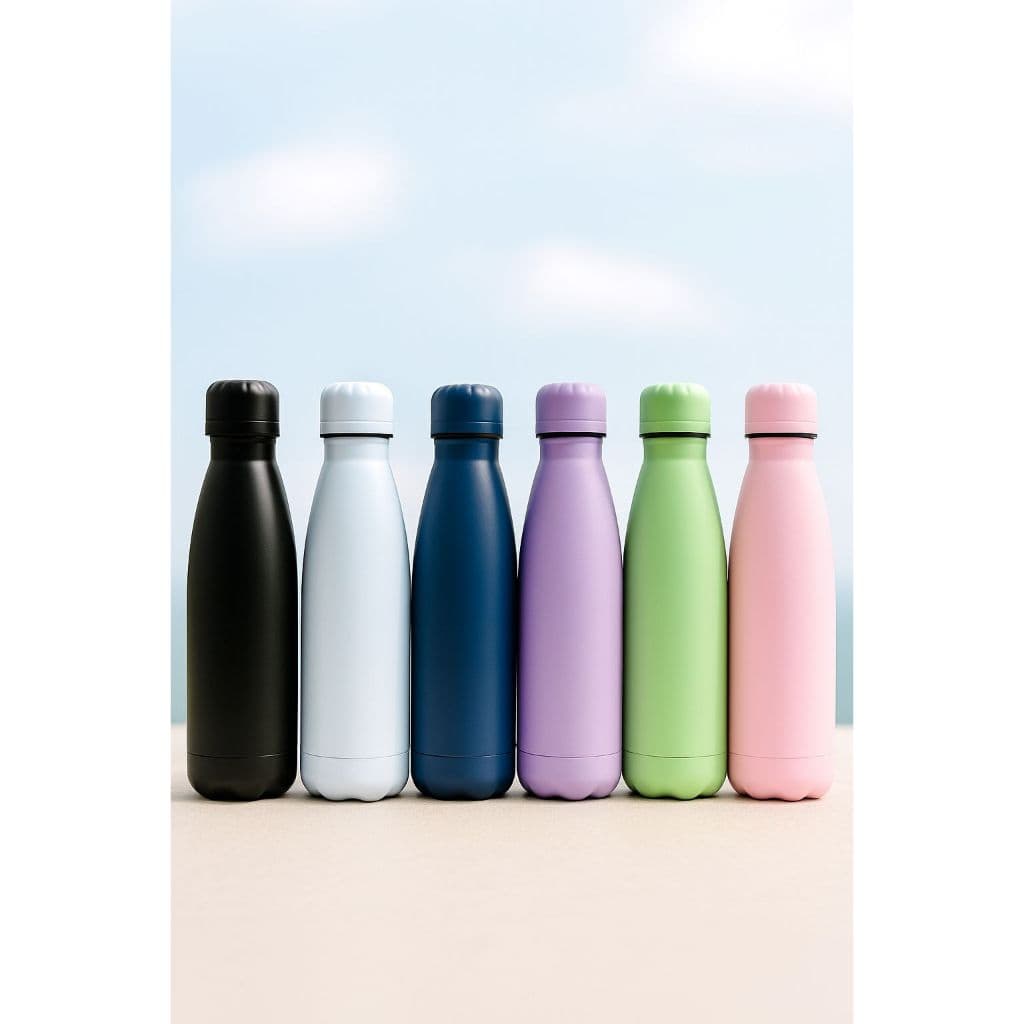 Garrafa Térmica 500ml Aço Inox Portátil Viagem Colorido Academia Trabalho Viagem Fosco