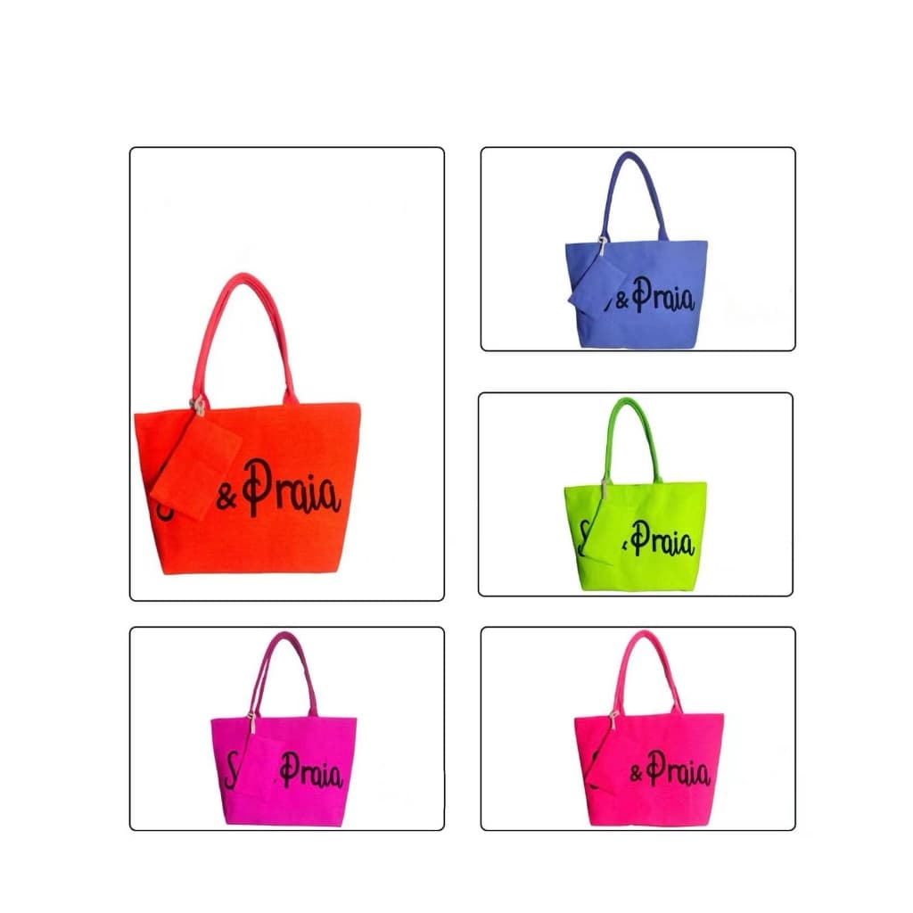 Bolsa de praia feminina estilo sol de verão