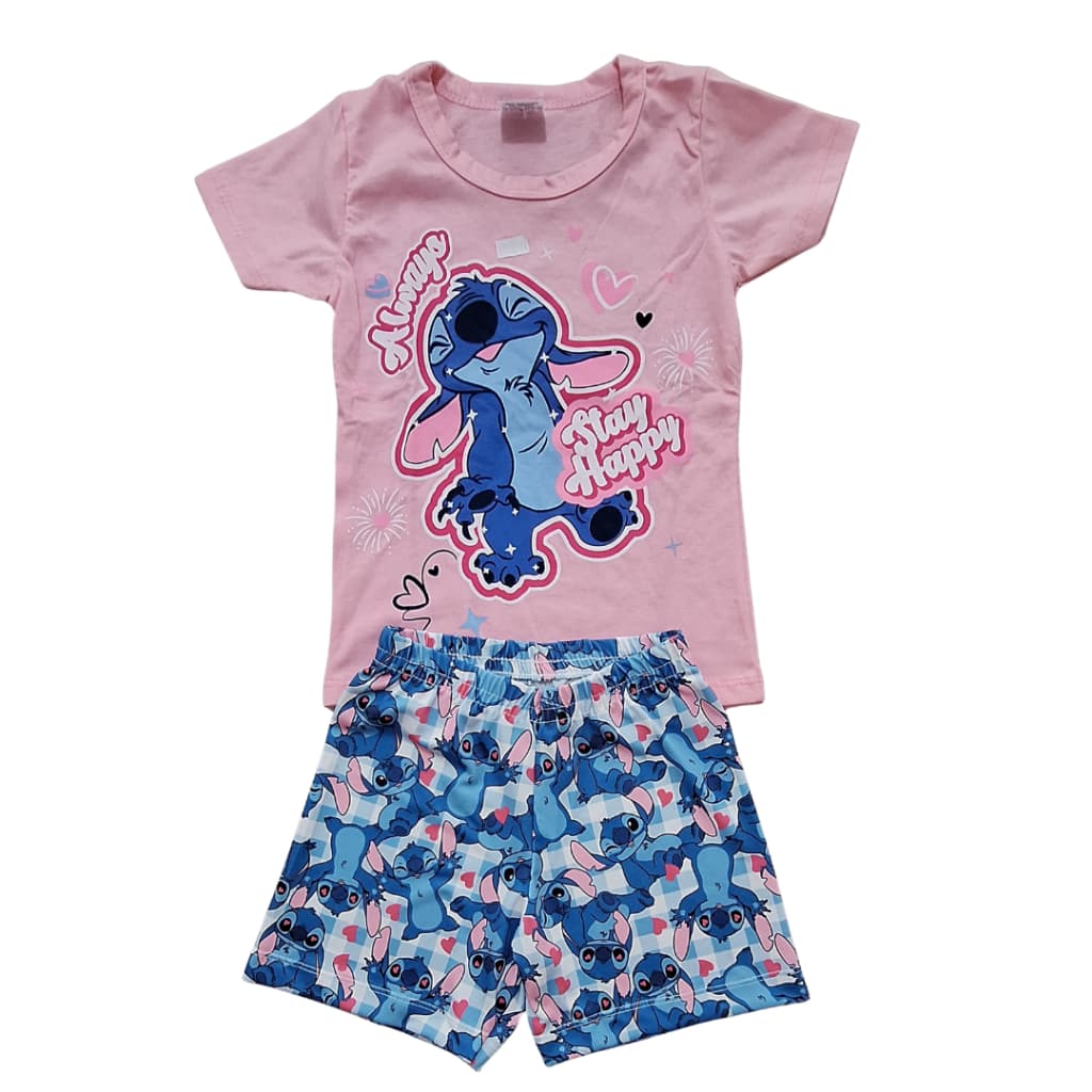 Conjunto infantil para menina de personagem Rosa/ Azul