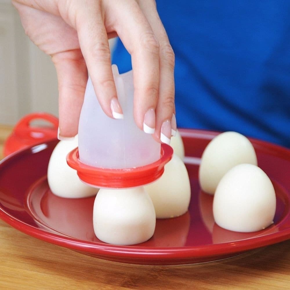 ✨Forma Para Ovos Magic Egg Boil – 6 Peças Práticas e Sem Sujeira✨