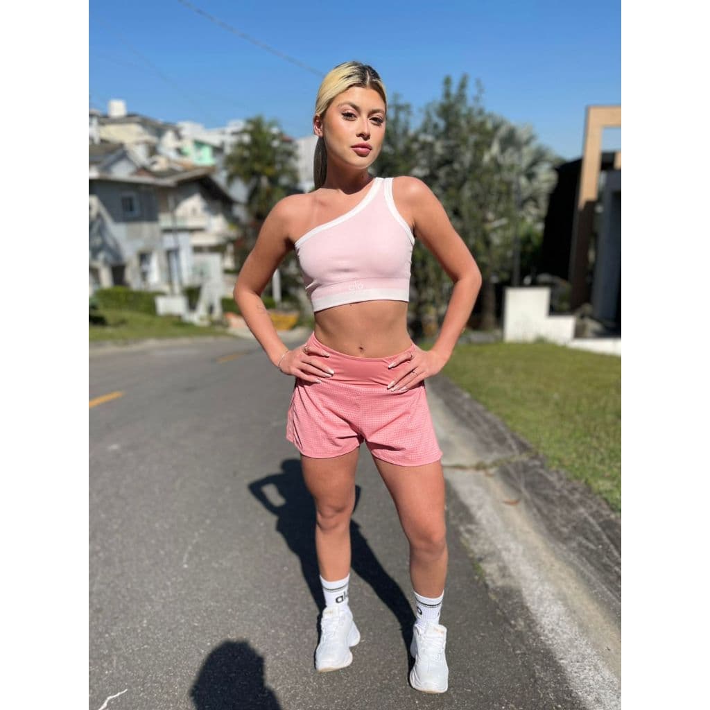 Shorts Saia Academia Fitness ALLO Cross Fit Beach tenis cintura alta shorts por baixo