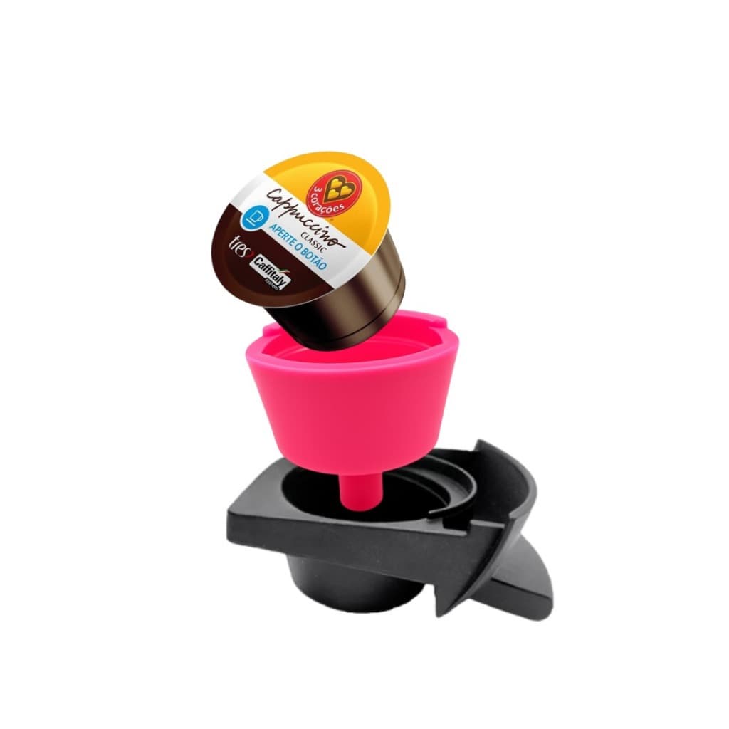 Adaptador Cápsulas Três Corações Para Cafeteira Dolce Gusto Rosa