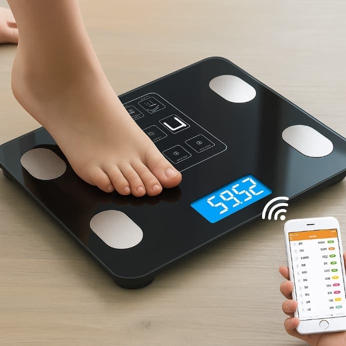 Balança Digital Bioimpedância Bluetooth Titanium – Até 180kg