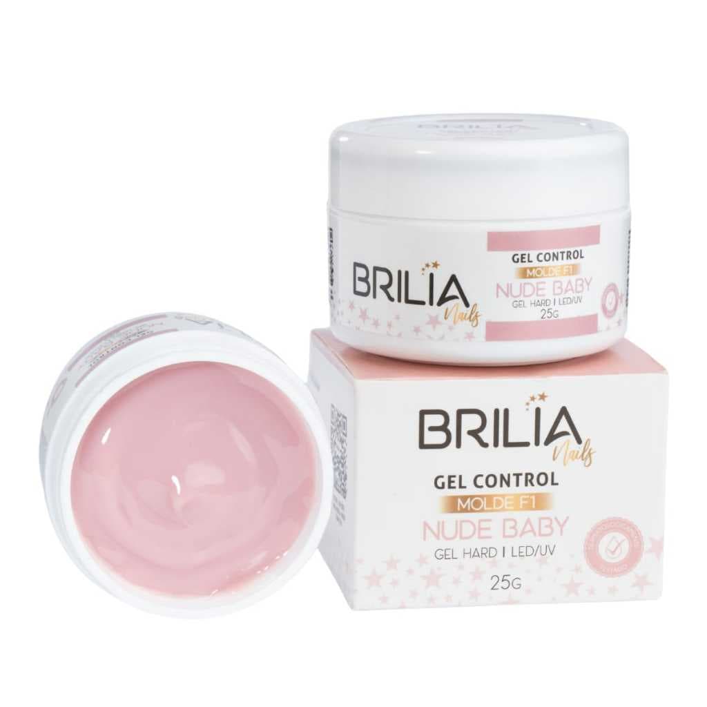 Brilia Nails Gel Construtor Unhas Control Molde F1 - Nude Baby 25g