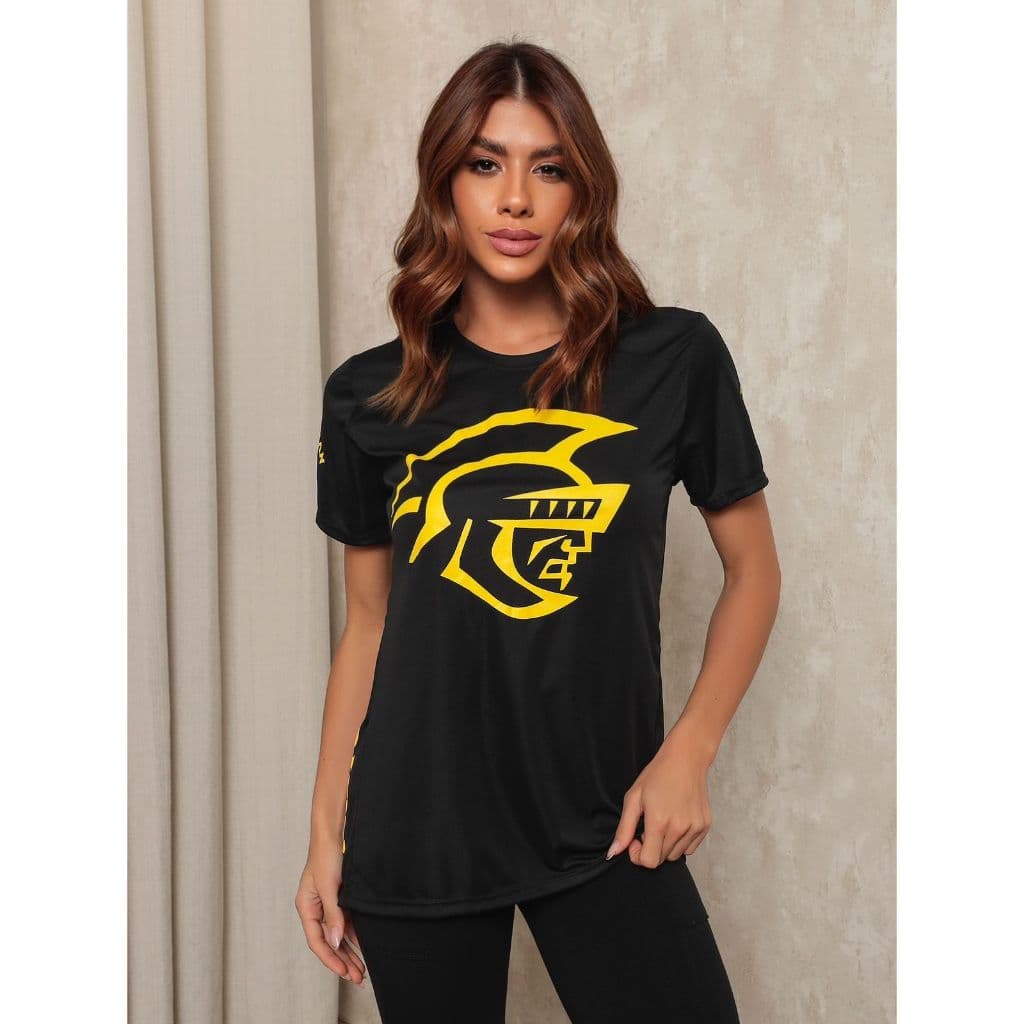 CAMISETA FEMININA DRYFIT LUTA UFC TREINO MUSCULAÇÃO TECIDO PROTEÇÃO UV
