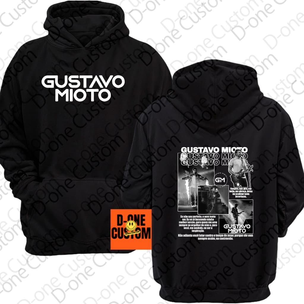 Moletom Blusa de Frio Gustavo Mioto Respira Não Pira Me Beija Casaco Unissex Show Festa de Pião
