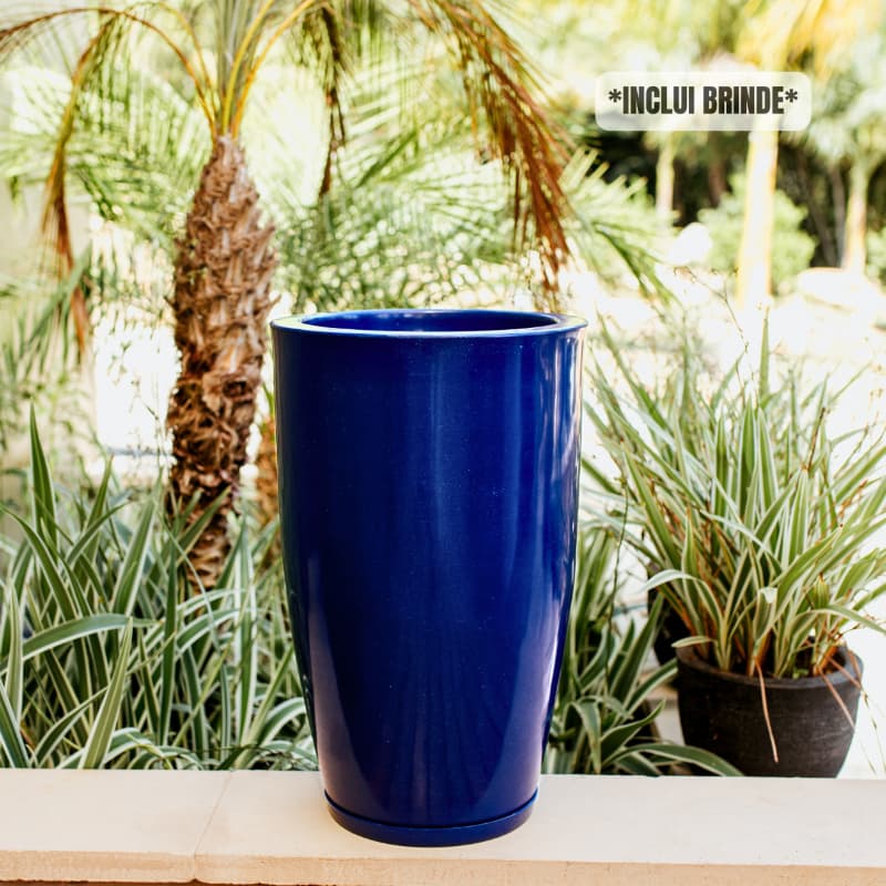 Vaso Grande Polietileno Para Plantas Marmorizado Brilhante Vietnamita N4